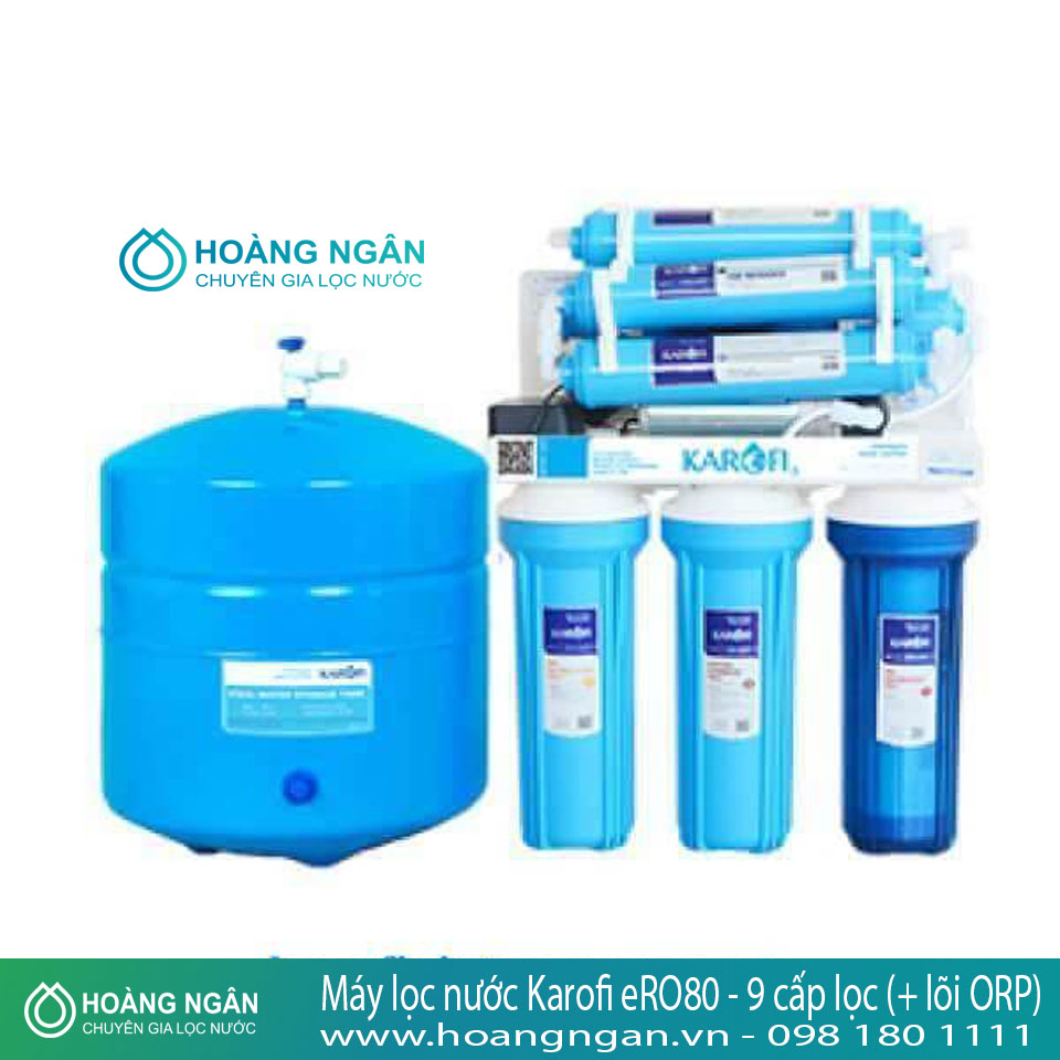 Máy lọc nước Karofi eRO80 - 9 cấp lọc (+ lõi ORP) Máy lọc nước Karofi eRO80 - 9 cấp lọc (+ lõi ORP)