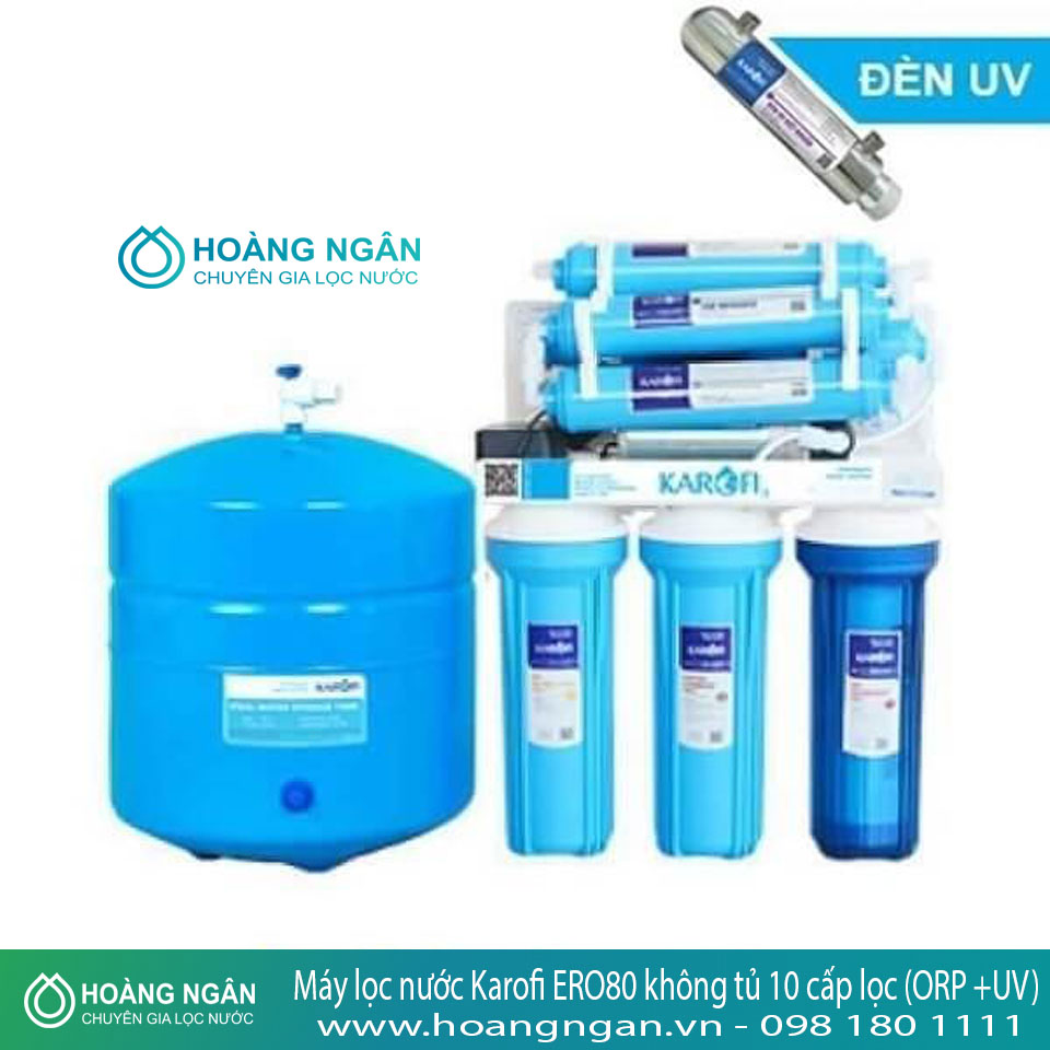 Máy lọc nước Karofi ERO80 không tủ 10 cấp lọc (ORP +UV) Máy lọc nước Karofi ERO80 không tủ 10 cấp lọc (ORP +UV)