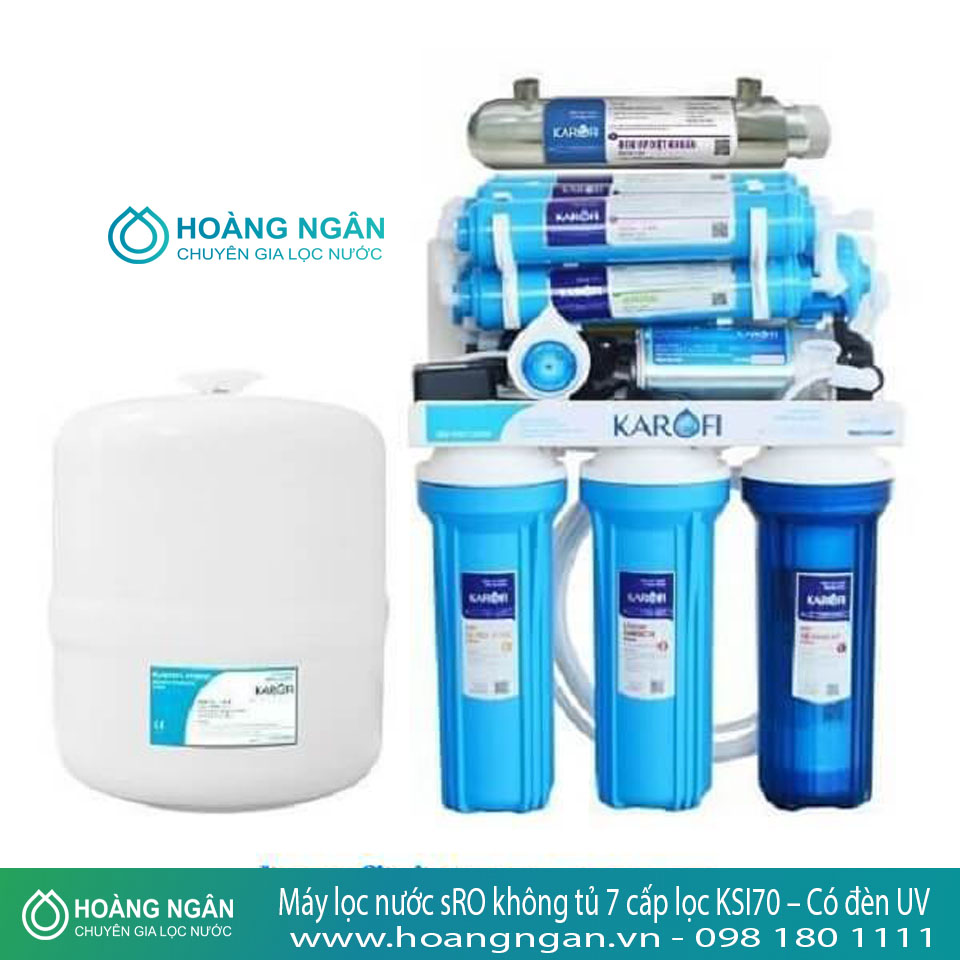 Máy lọc nước sRO không tủ 7 cấp lọc KSI70 – Có đèn UV
