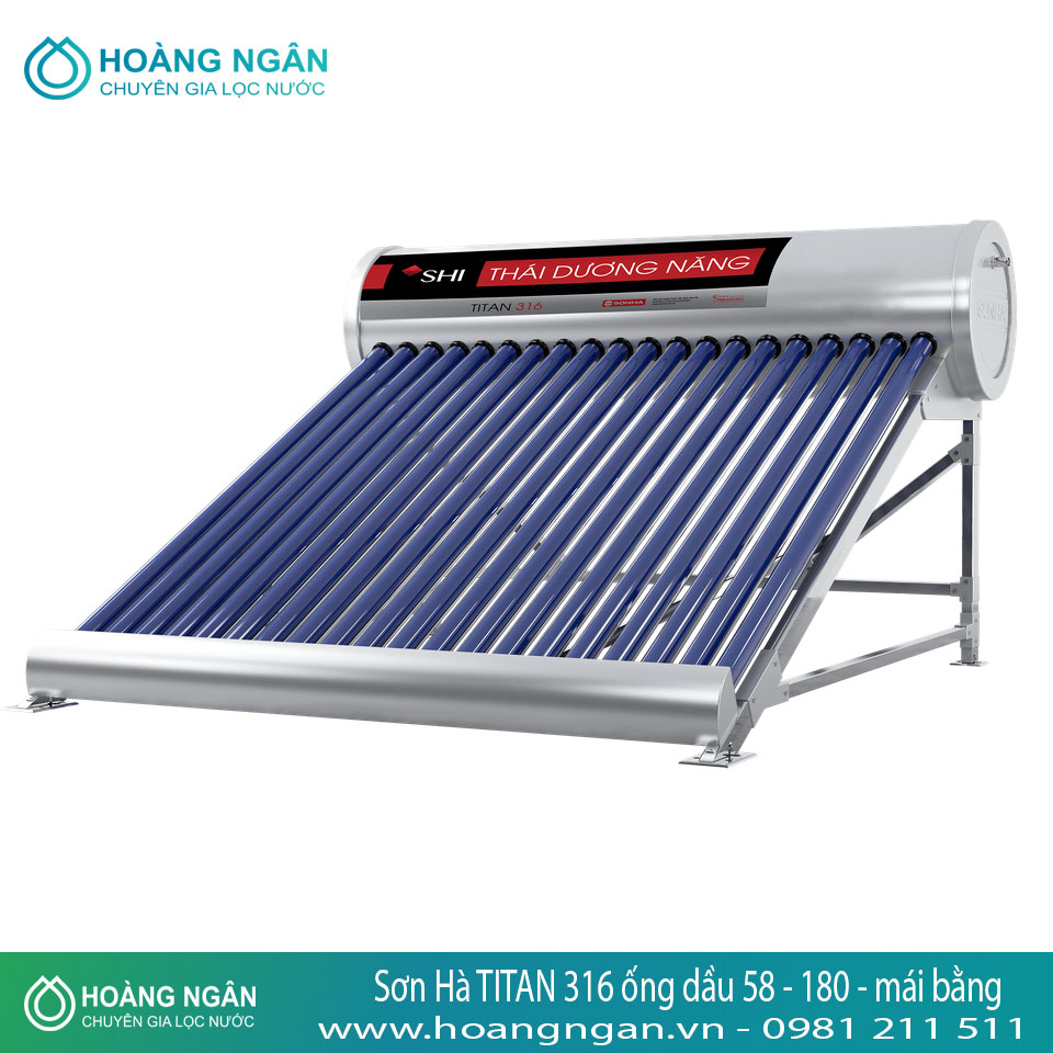 Thái dương năng Sơn Hà TITAN 316 ống dầu 58 - 180 - mái bằng Thái dương năng Sơn Hà TITAN 316 ống dầu 58 - 180 - mái bằng