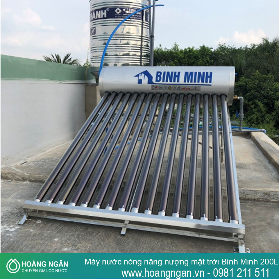 Máy nước nóng năng lượng mặt trời Bình Minh 200L Máy nước nóng năng lượng mặt trời Bình Minh 200L