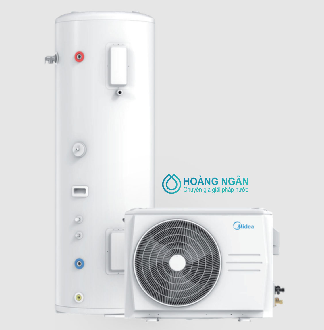 Máy bơm nhiệt Midea 2 khối  300 lít MHW-F30WN1E+ MT- 300R30