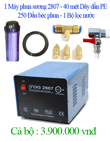 Bộ 25 đầu phun, động cơ 2807, 35 mét dây, diện tích phun khoảng 50m2