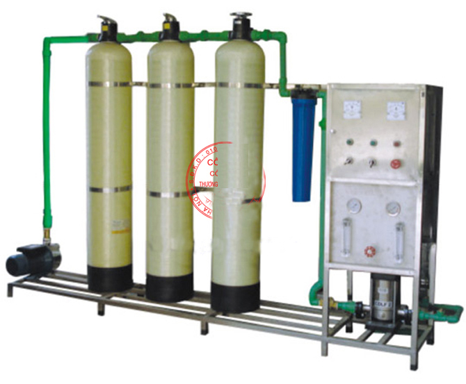 Dây chuyền lọc nước tinh khiết RO 500 lít/h Dây chuyền lọc nước tinh khiết RO 500 lít/h