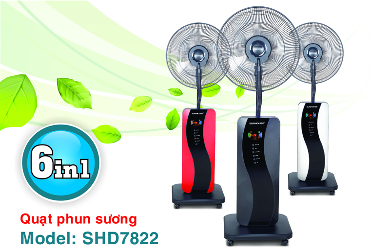 Quạt phun sương cao cấp Sunhouse SHD7822