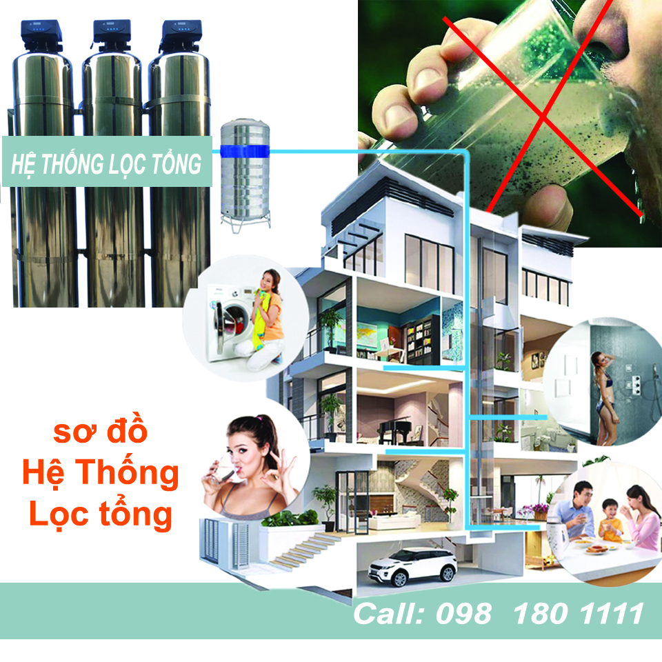 Hệ thống lọc tổng lọc thô biệt thự lâu đài cao cấp