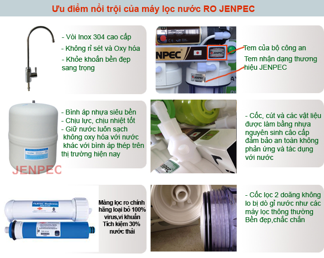 Những ưu điểm của máy lọc nước Jenpec 