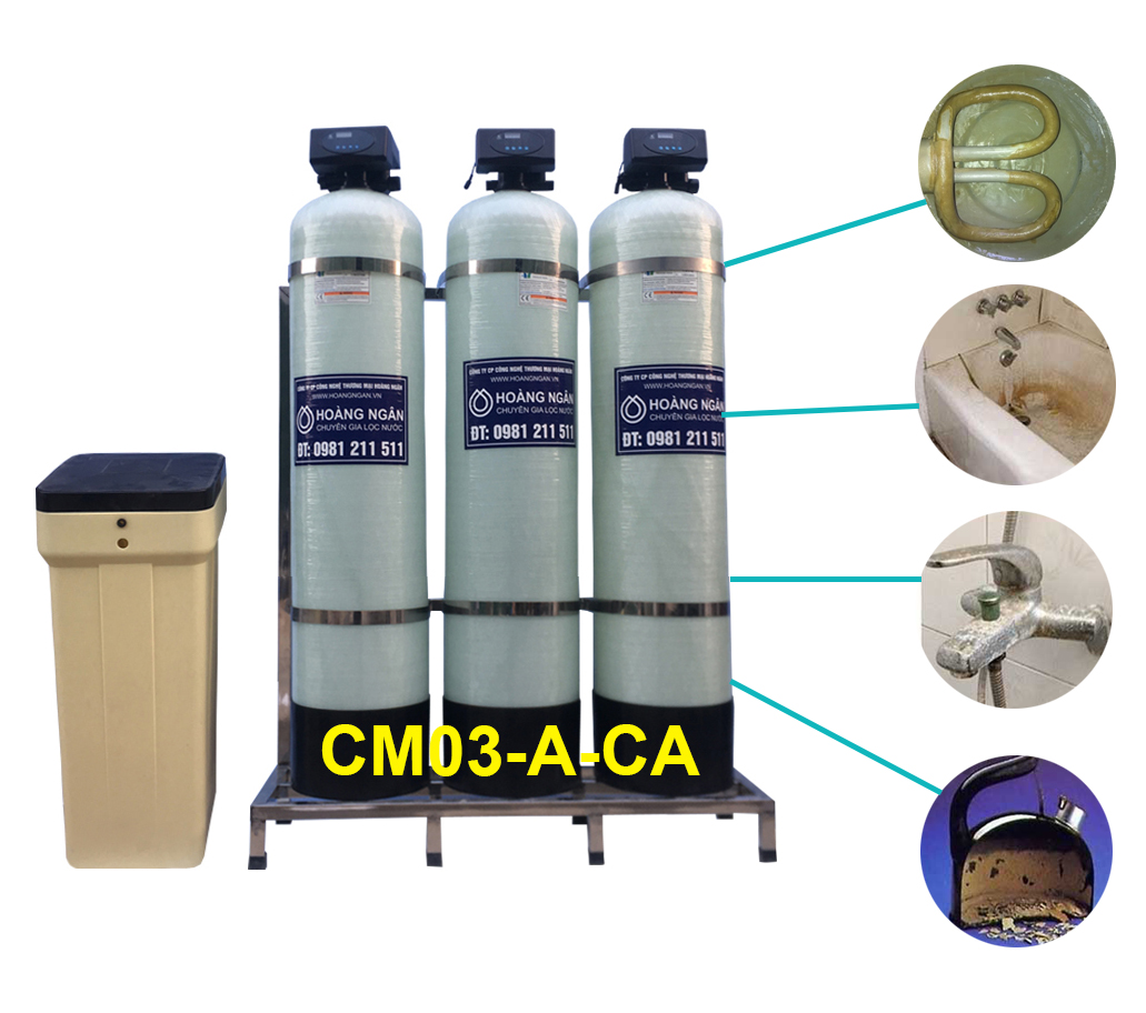 Hệ thống Xử lý lọc tổng, lọc thô loại bỏ nguồn nước bị nhiễm canxi
