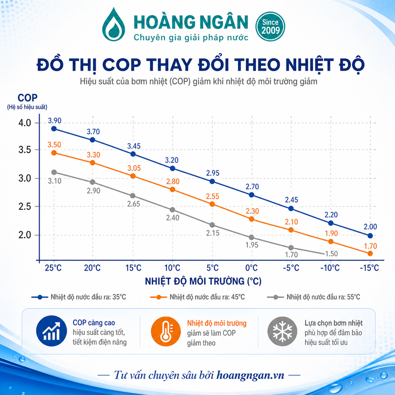 đồ thị COP heatpump