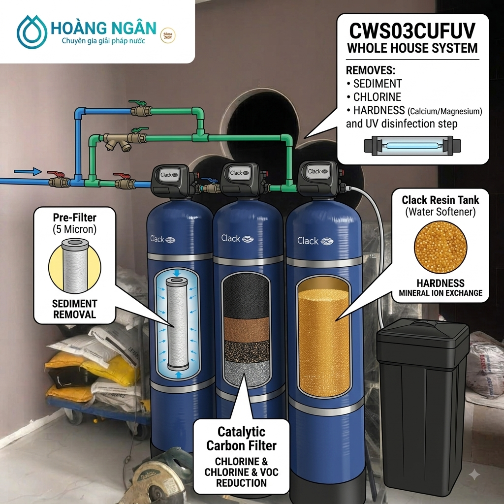 thiết bị lọc CLACK 03 UV